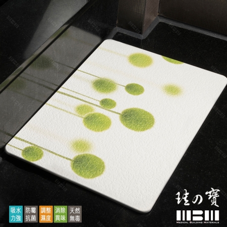 【MBM】台灣製12mm水洗式珪藻土彩繪地墊-尺寸:L