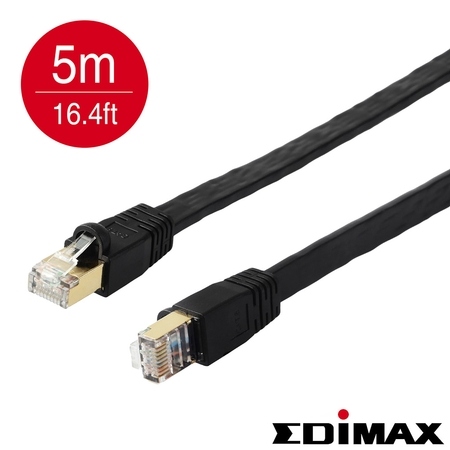 EDIMAX CAT8 40GbE U/FTP 專業極高速扁平網路線-5M