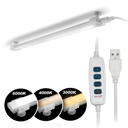 USB帶線遙控器 LED磁吸式可調光扁平燈管（LI-08）