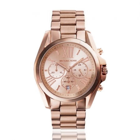 MICHAEL KORS美國原廠平輸手錶 | 古典三眼腕錶 - 玫瑰金面x玫瑰金框x不鏽鋼帶MK5503