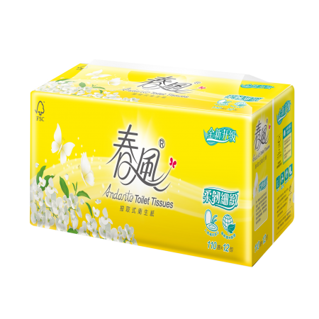 【春風】春風柔韌細緻抽取式衛生紙110抽（12包x6串） 箱購/免運費