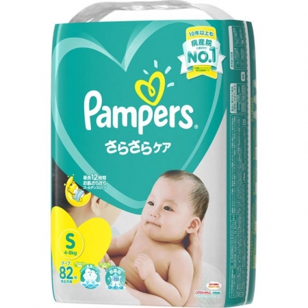 PAMPERS全新幫寶適巧虎紙尿布（黏）S82片（每箱/4包）（全日文包裝）