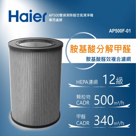 【Haier 海爾】胺基酸醛效複合濾網-AP500F-01