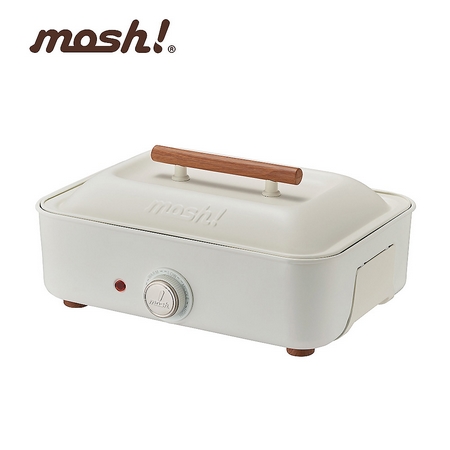 日本mosh!多功能電烤盤 M-HP1 IV 象牙白
