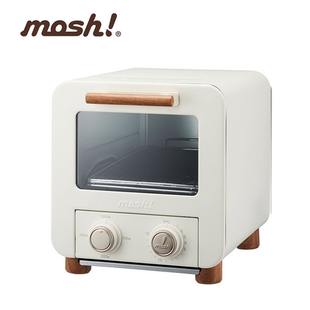 日本mosh!電烤箱 M-OT1 IV （象牙白 咖啡棕）