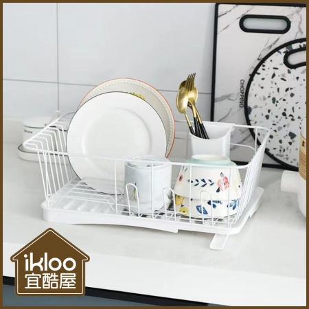 【ikloo】多功能碗盤餐具瀝水架/收納架