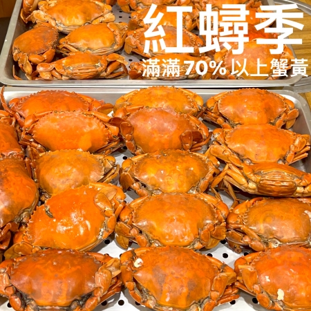[火星王子]特A紅蟳6隻 每隻70%蟹黃  新鮮捕撈 即刻烹煮 超低溫急凍保鮮 一口就能品嚐鮮甜 免運送到家 6隻/組