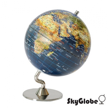 【SkyGlobe】5吋衛星原貌金屬底座地球儀（中文版）