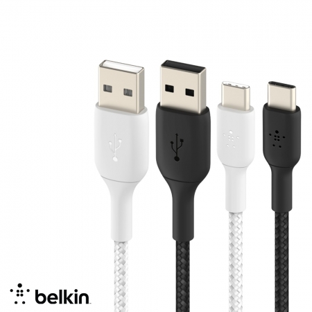Belkin貝爾金USB-A轉USB-C編織傳輸線暨充電線1公尺CAB002bt1安卓充電線 蘋果 三星