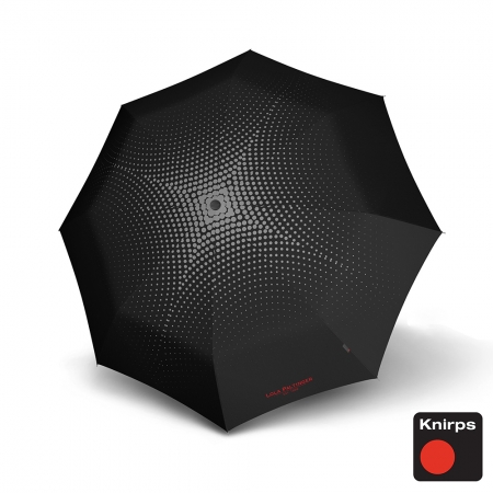 Knirps德國紅點傘 T200經典自動開收晴雨傘-黑底白點漸層