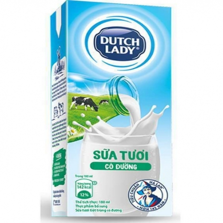 Dutch Lady牛奶 （有糖） 180ml 1箱