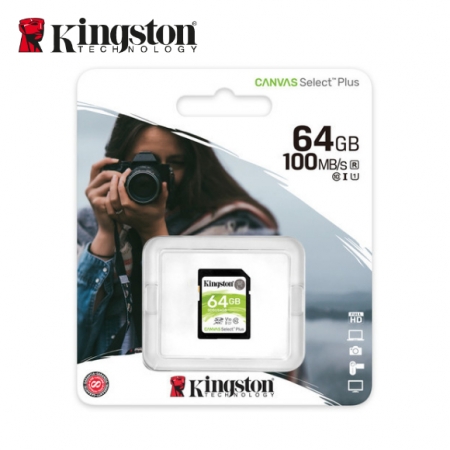 金士頓 Canvas Select SDXC/UHS-I C10 64GB SD卡 公司貨 大卡 （KT-SDCS2-64G）