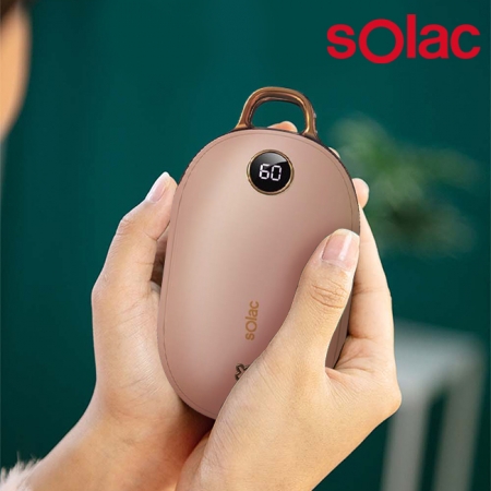 【Solac】充電式暖暖包 粉 SJL-C02P  ★