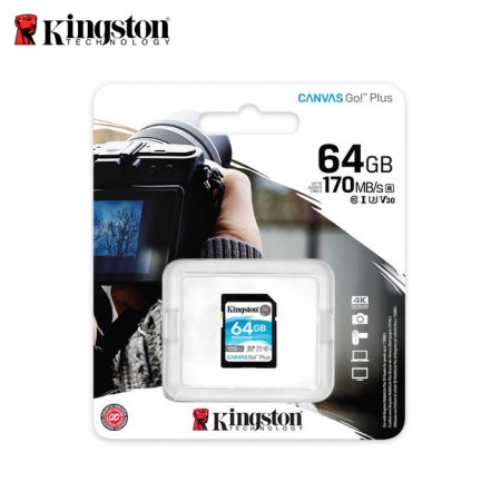 金士頓 Canvas Go! Plus SDXC/UHS-I C10 64GB SD卡 公司貨 大卡 170mb/s（KT-SDCG3-64G）