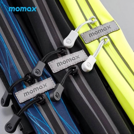 Momax XFIT 運動腰包（SR27） 黑/螢光黃/綠色條紋