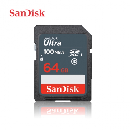 SanDisk Ultra UHS-I 【64GB】 SDXC 記憶卡 讀取100M C10 公司貨（SD-SDU-NR-64G）