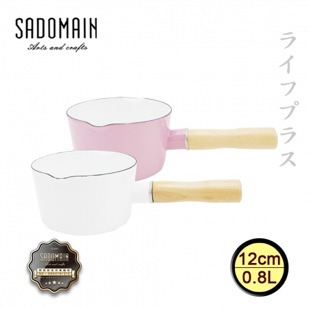 仙德曼琺瑯單柄牛奶鍋-12cm/0.8L-1入組