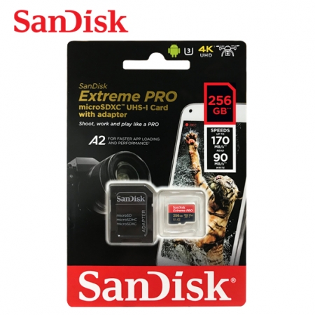 SanDisk Extreme Pro UHS-I 256GB 高速記憶卡 microSD A2 U3 V30 170MB/s（SD-SQXCZ-256G）