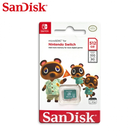 SanDisk 任天堂官方授權 Switch專用記憶卡 動物森友會 512G UHS-I microSD （SD-SQXAO-512G）