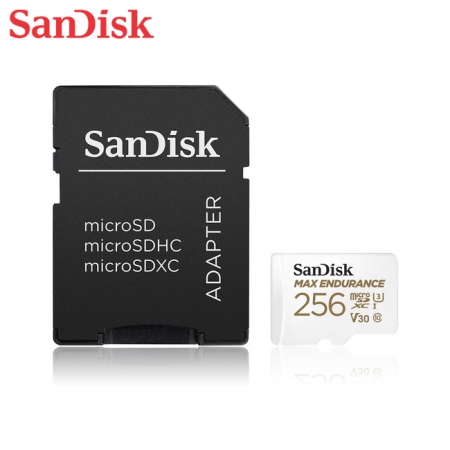SanDisk 極致耐寫度 microSD 記憶卡 256GB V30 U3 4K 監視器/行車記錄器專用 （SD-SQQVR-256G）