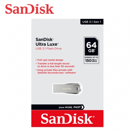 SanDisk Ultra Luxe CZ74 USB 3.1 64GB 全金屬 隨身碟 傳輸速度150MB/s（SD-CZ74-64G）