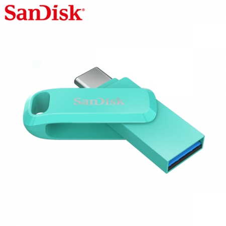 SanDisk【128G】湖水綠 Ultra GO USB 3.1 TYPE-C 高速 雙用OTG 旋轉隨身碟 安卓/平板適用（SD-DDC3-G-128G）
