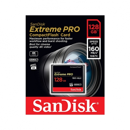 SanDisk Extreme Pro CompactFlash 128GB 記憶卡 160M 高速CF卡 專業攝影（SD-CF160M-128G）