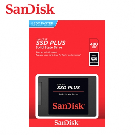 SanDisk 480GB SSD PLUS 2.5吋 SATA3 固態硬碟 薄型設計 （SD-SSD-480G）