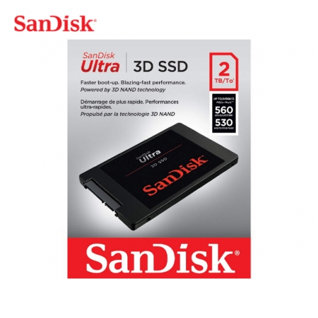 SanDisk 固態硬碟 2TB Ultra 3D SSD 2.5吋 SATAIII（SD-SSDUT-2TB）