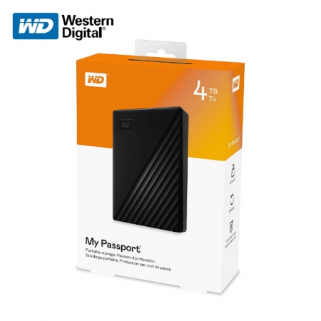 Western Digital 威騰 新款 My Passport 4TB 2.5吋 行動硬碟 黑色（WD-MPNEW-K-4TB）
