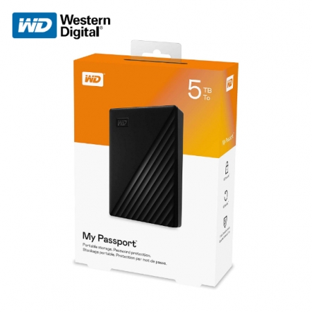 Western Digital 威騰 新款 My Passport 5TB 2.5吋 行動硬碟 黑色（WD-MPNEW-K-5TB）