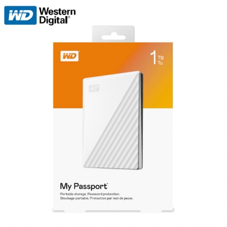 Western Digital 威騰 新款 My Passport 1TB 2.5吋 行動硬碟 白色（WD-MPNEW-W-1TB）