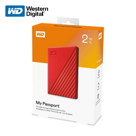 Western Digital 威騰 新款 My Passport 2TB 2.5吋 行動硬碟 紅色（WD-MPNEW-R-2TB）