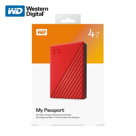 Western Digital 威騰 新款 My Passport 4TB 2.5吋 行動硬碟 紅色（WD-MPNEW-R-4TB）