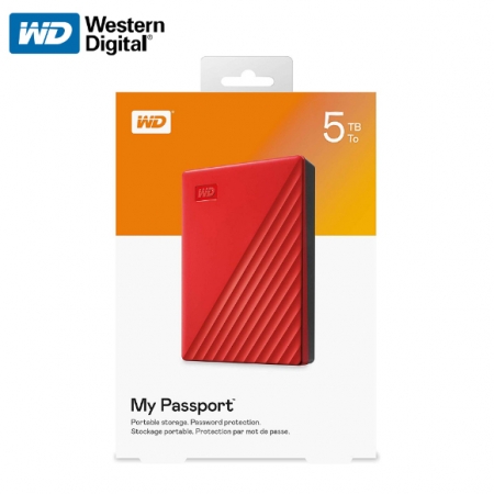 Western Digital 威騰 新款 My Passport 5TB 2.5吋 行動硬碟 紅色（WD-MPNEW-R-5TB）