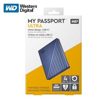 Western Digital 威騰 My Passport Ultra 4TB 2.5吋 行動硬碟 星曜藍（WD-MYPTU-B-4TB）