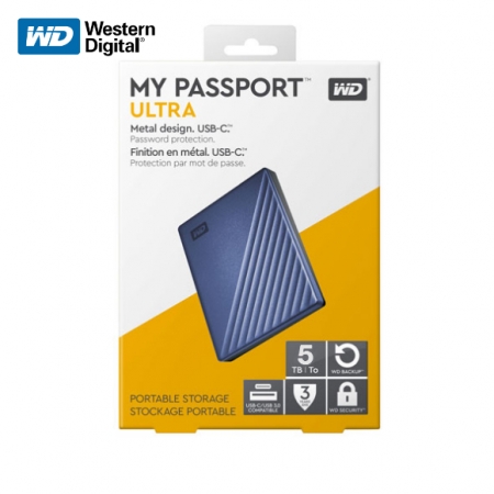 Western Digital 威騰 My Passport Ultra 5TB 2.5吋 行動硬碟 星曜藍（WD-MYPTU-B-5TB）