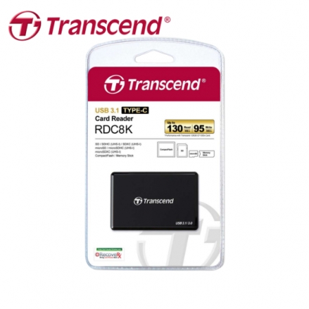 Transcend 創見 RDC8 USB3.1 Type-C 多功能 讀卡機（TS-RDC8K）