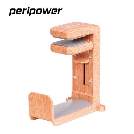 peripower MO-02 桌邊夾式頭戴型耳機架（木紋）