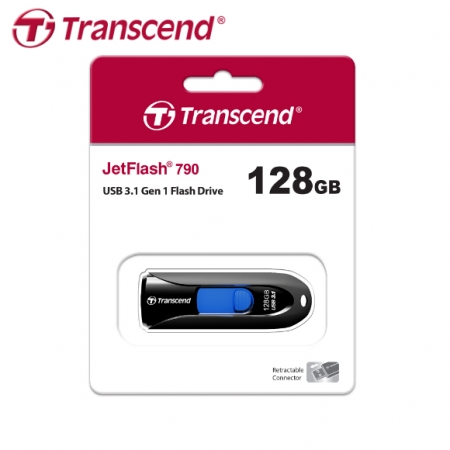 創見 Transcend JetFlash 790 USB 3.1 128G 黑色 高速 隨身碟（TS-JF790K-128G）