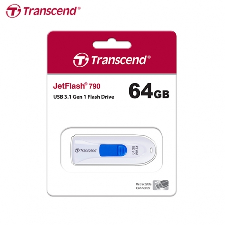 創見 Transcend JetFlash 790 USB 3.1 64G 白色 高速 隨身碟（TS-JF790W-64G）