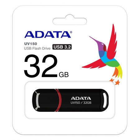 ADATA 威剛 UV150 32GB USB 3.2 高速隨身碟 黑色 公司貨（AD-UV150-32G）