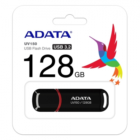 ADATA 威剛 UV150 128G USB 3.2 高速隨身碟 黑色 公司貨（AD-UV150-128G）