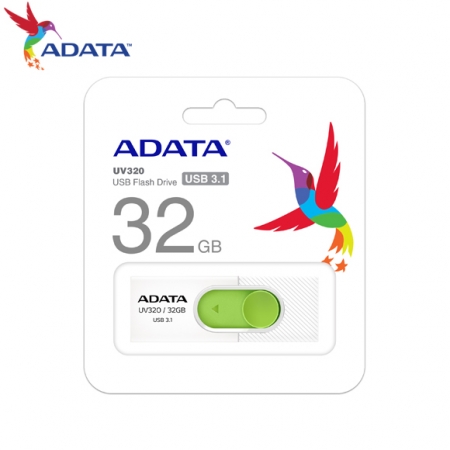 ADATA 威剛 UV320 32GB USB 3.2 高速隨身碟 清新白綠（AD-UV320W-32G）