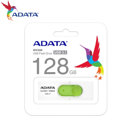 ADATA 威剛 UV320 128GB USB 3.2 高速隨身碟 清新白綠（AD-UV320W-128G）