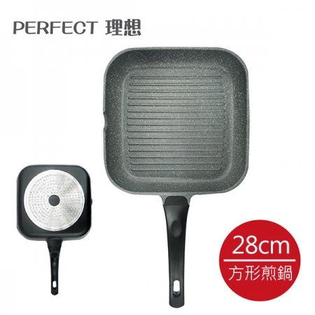 理想PERFECT 日式黑金鋼方型煎鍋28cm IKH-25228