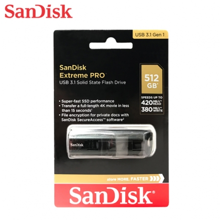 SanDisk Extreme Pro CZ880【512B】USB3.2 固態隨身碟 終身保固（SD-CZ880-512G）