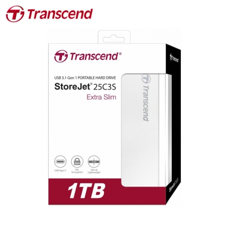 Transcend 創見 1TB StoreJet 25C3S Type-C 2.5吋 外接 行動硬碟（TS-25C3S-1TB） 