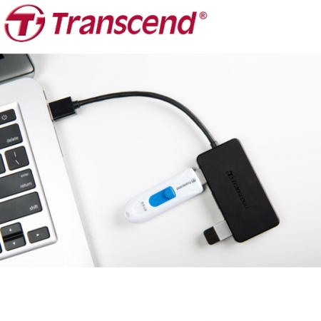 創見 Transcend HUB2 USB 3.1極速 USB Type-A 四埠集線器（TS-HUB2K） 