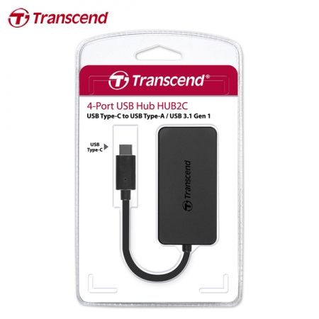 創見 Transcend HUB2C 極速 USB Type-C 4埠高速集線器（TS-HUB2C） 